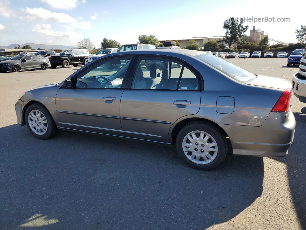 2004 Honda Civic Lx Gray vin: 2HGES165X4H587867