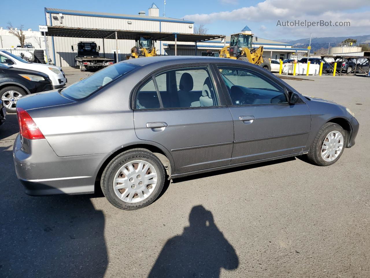 2004 Honda Civic Lx Gray vin: 2HGES165X4H587867