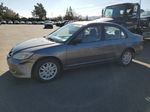 2004 Honda Civic Lx Gray vin: 2HGES165X4H587867