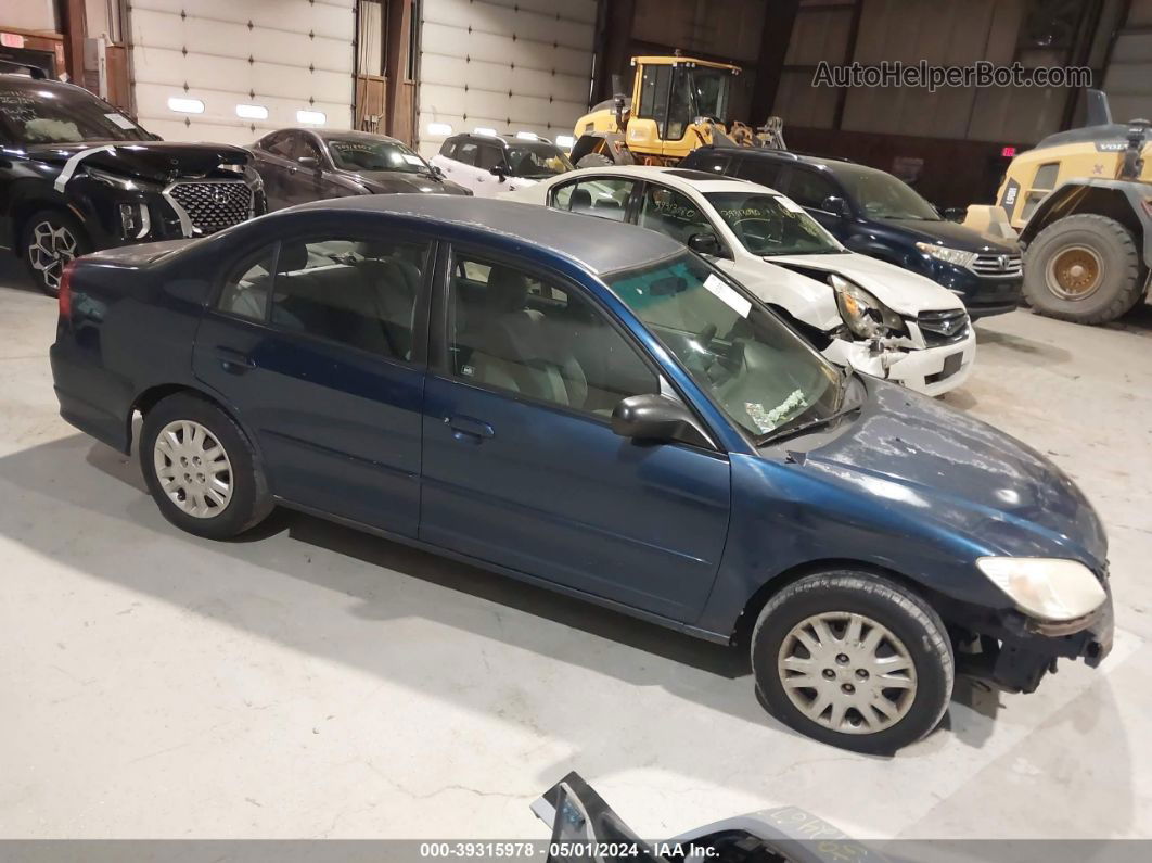 2004 Honda Civic Lx Dark Blue vin: 2HGES165X4H597024