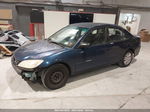 2004 Honda Civic Lx Dark Blue vin: 2HGES165X4H597024