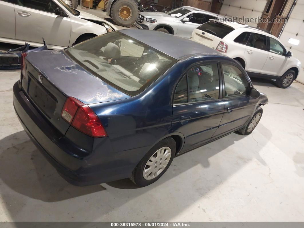 2004 Honda Civic Lx Dark Blue vin: 2HGES165X4H597024