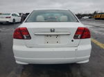 2004 Honda Civic Lx White vin: 2HGES165X4H617899