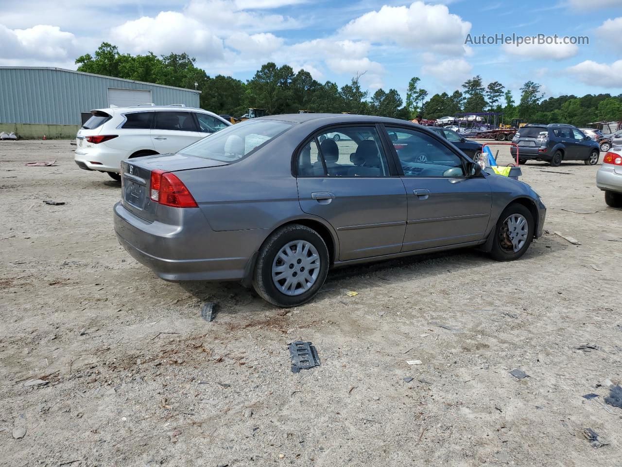 2004 Honda Civic Lx Gray vin: 2HGES165X4H641040