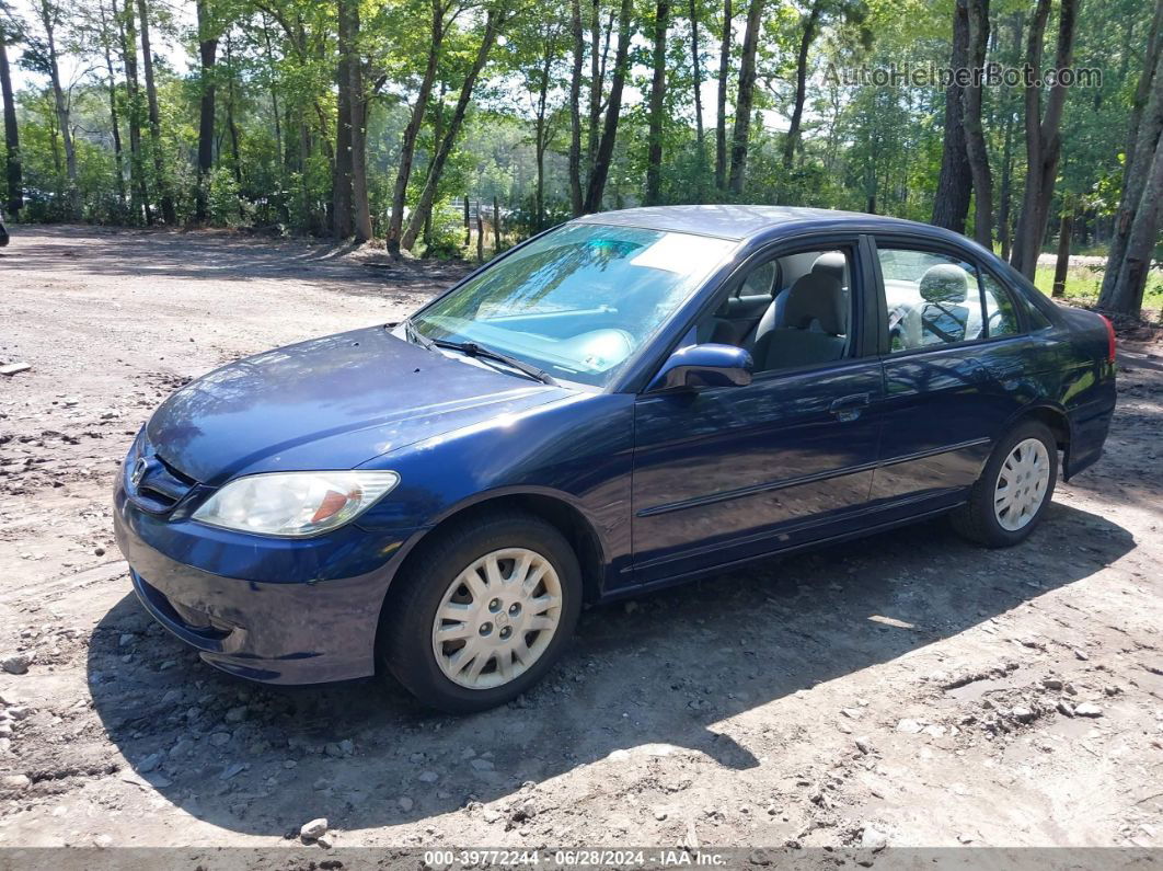 2004 Honda Civic Lx Blue vin: 2HGES16604H569354