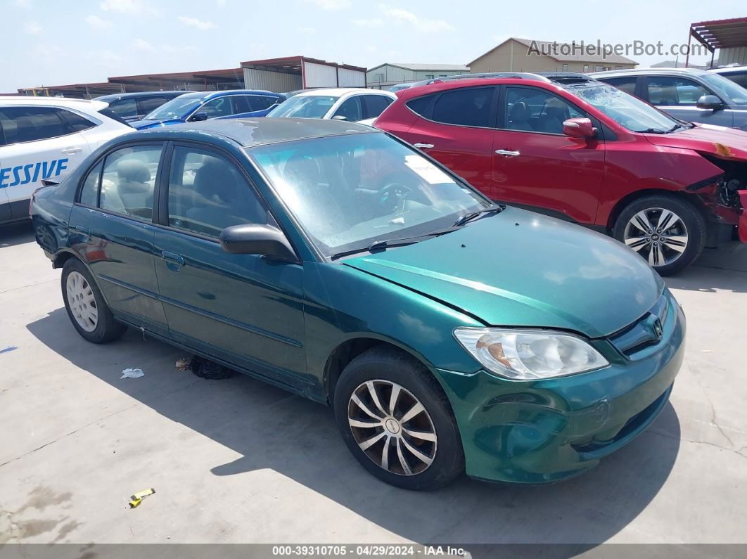 2004 Honda Civic Lx Green vin: 2HGES16604H600344