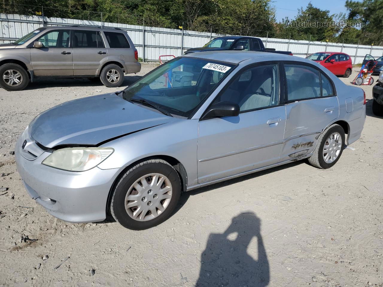 2005 Honda Civic Lx Silver vin: 2HGES16605H599990