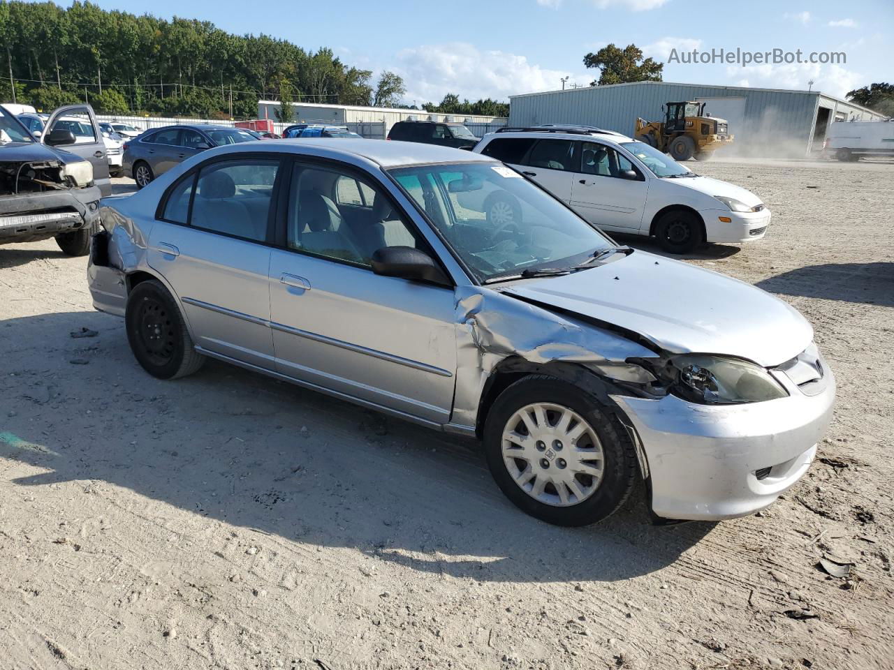 2005 Honda Civic Lx Silver vin: 2HGES16605H599990