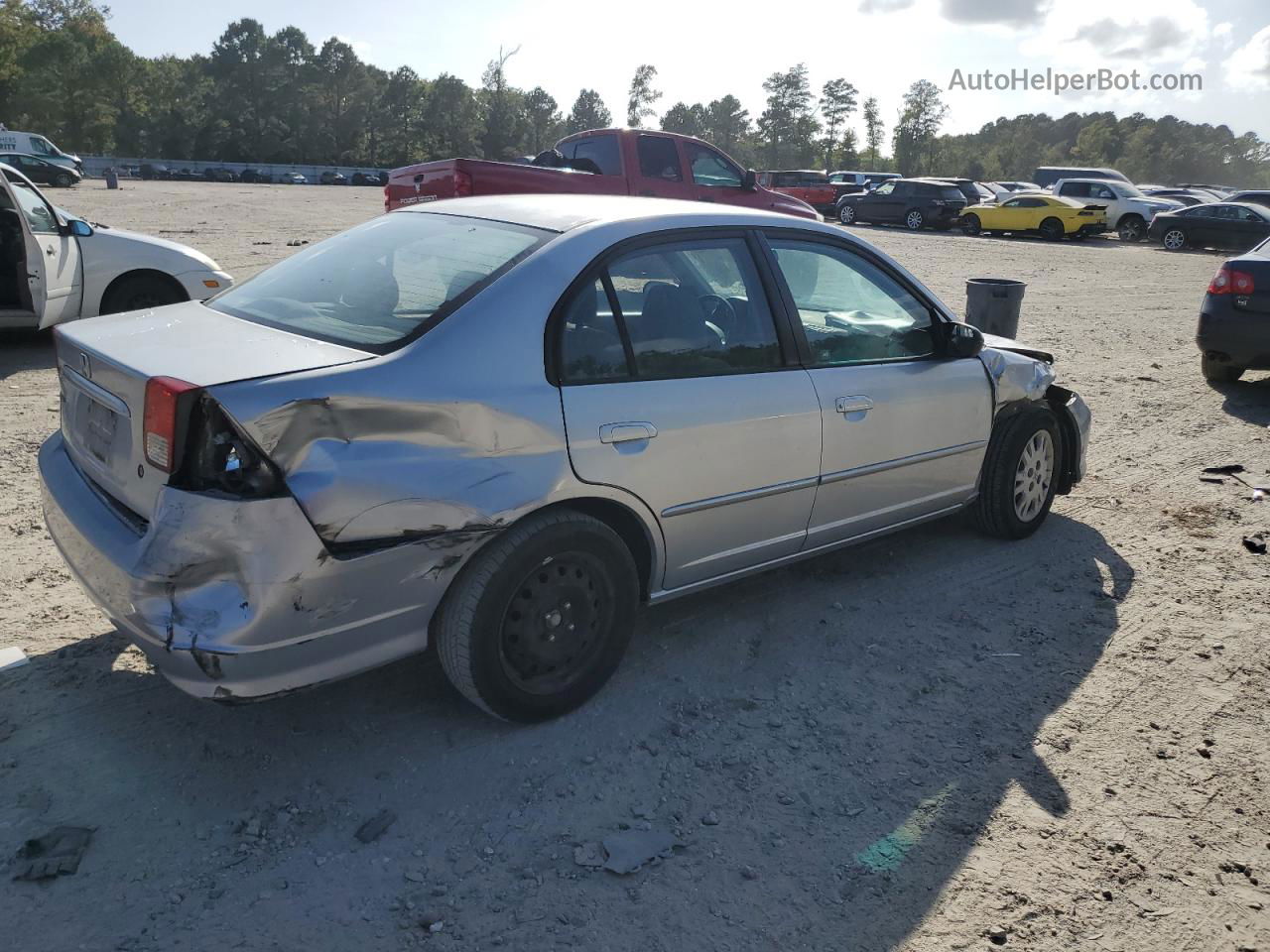 2005 Honda Civic Lx Silver vin: 2HGES16605H599990