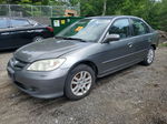 2005 Honda Civic Lx Серый vin: 2HGES16625H046645