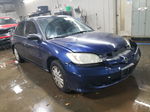 2004 Honda Civic Lx Синий vin: 2HGES16634H518382