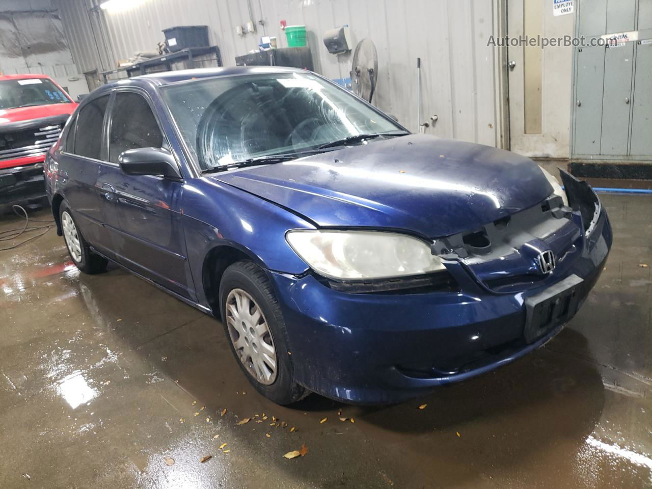 2004 Honda Civic Lx Blue vin: 2HGES16634H518382