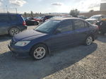 2004 Honda Civic Lx Blue vin: 2HGES16634H595009