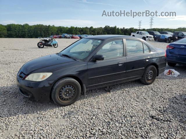 2005 Honda Civic Lx Black vin: 2HGES16655H544869