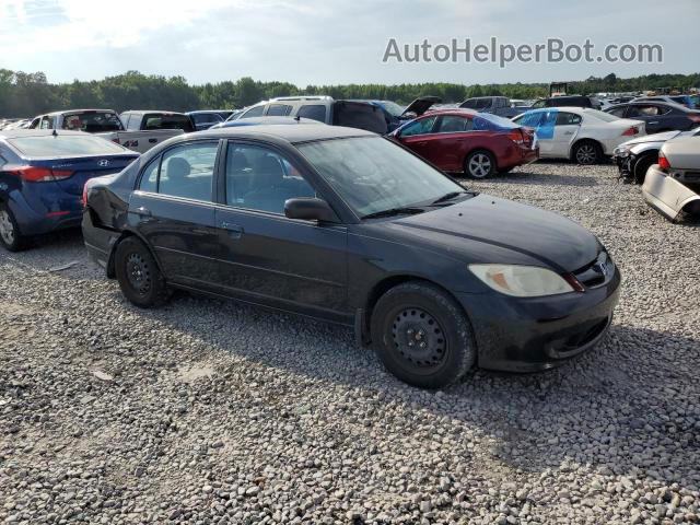 2005 Honda Civic Lx Black vin: 2HGES16655H544869