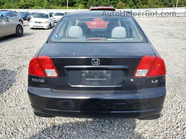 2005 Honda Civic Lx Black vin: 2HGES16655H544869