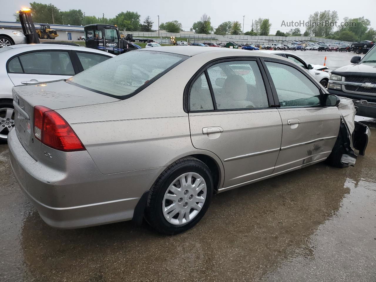 2004 Honda Civic Lx Beige vin: 2HGES16674H517607