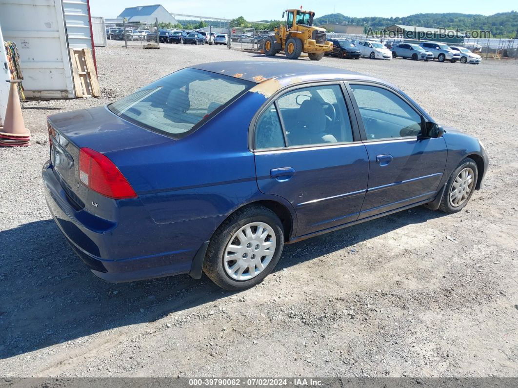 2005 Honda Civic Lx Blue vin: 2HGES16685H567935