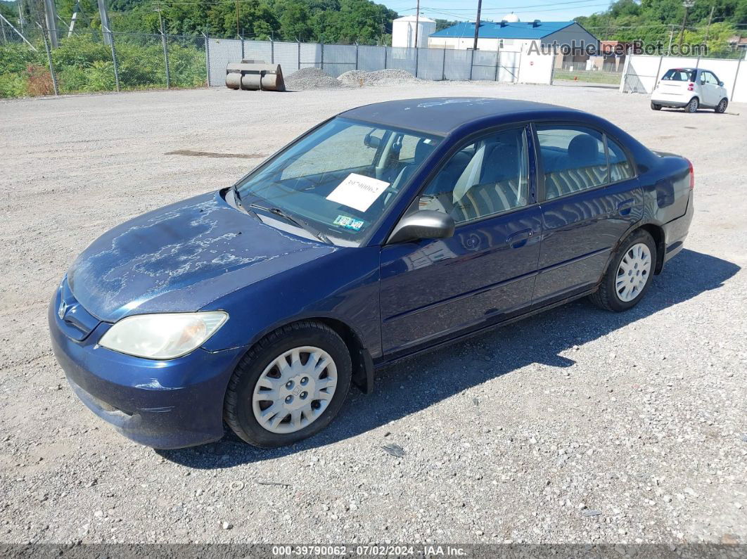 2005 Honda Civic Lx Blue vin: 2HGES16685H567935