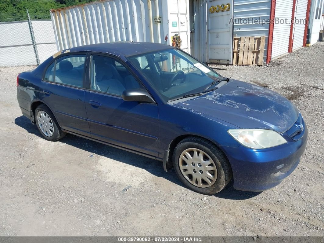 2005 Honda Civic Lx Blue vin: 2HGES16685H567935