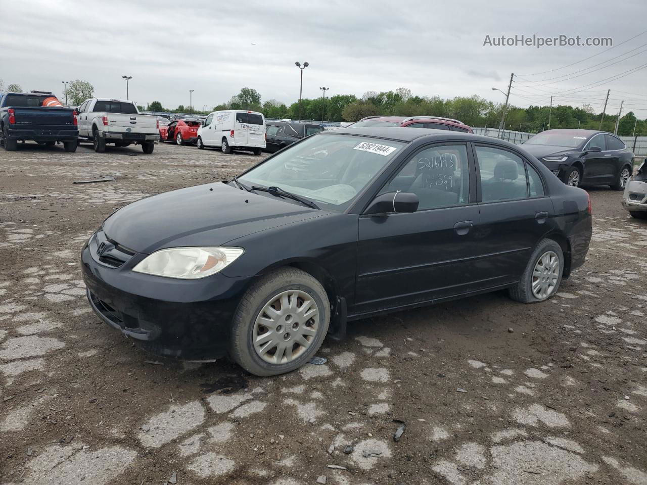 2005 Honda Civic Lx Black vin: 2HGES16685H600836