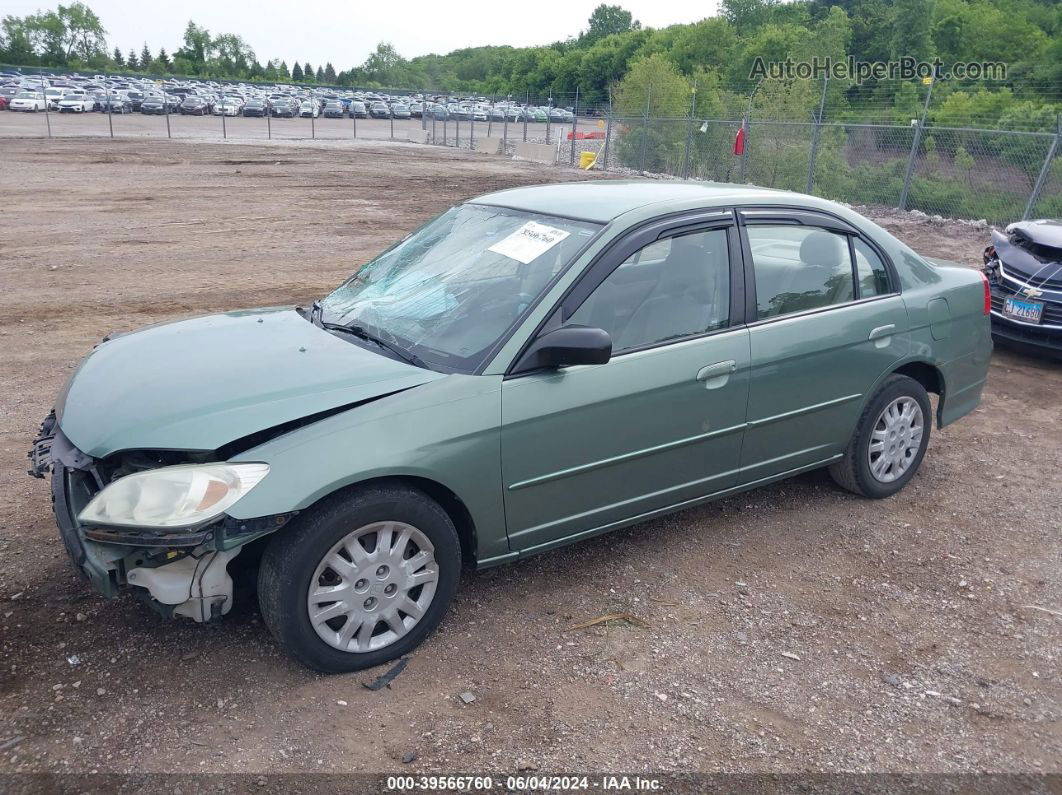 2004 Honda Civic Lx Зеленый vin: 2HGES166X4H582936