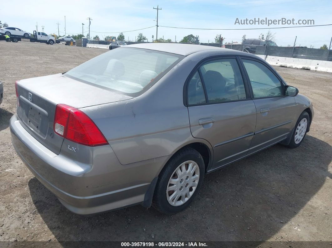 2005 Honda Civic Lx Gray vin: 2HGES166X5H537884