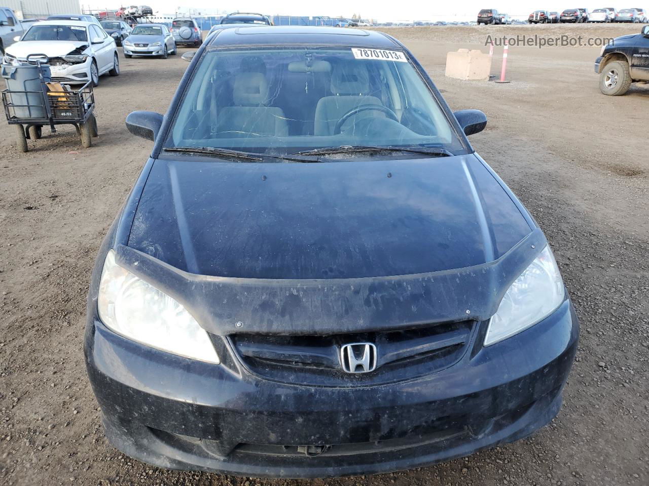 2004 Honda Civic Si Black vin: 2HGES16834H905497