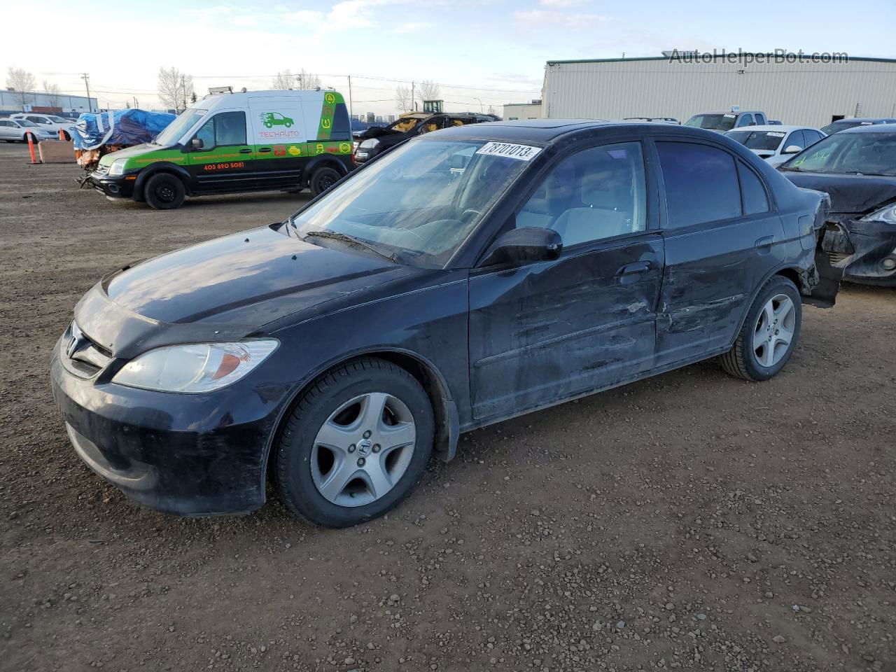 2004 Honda Civic Si Black vin: 2HGES16834H905497