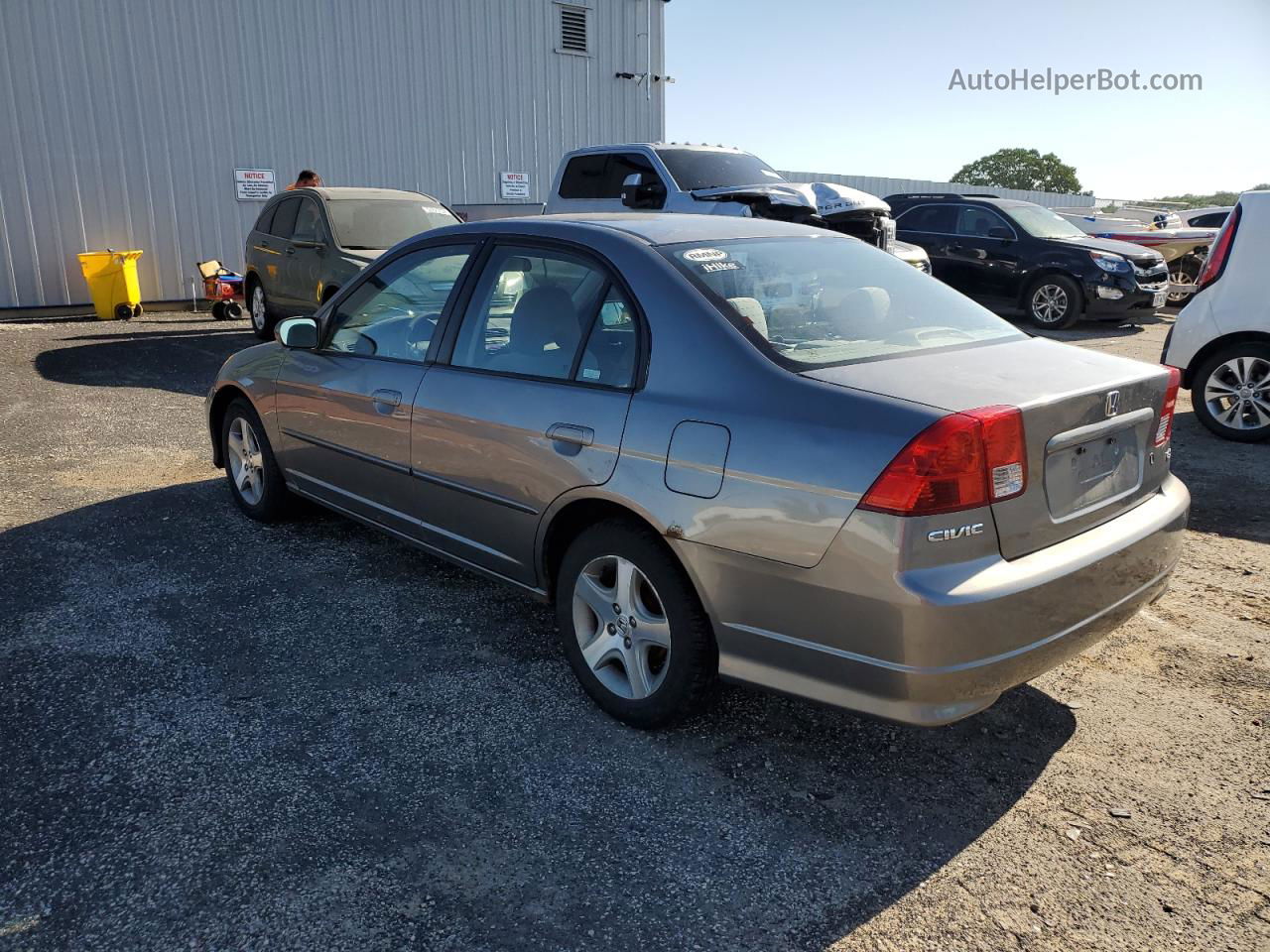 2004 Honda Civic Ex Silver vin: 2HGES25704H612445