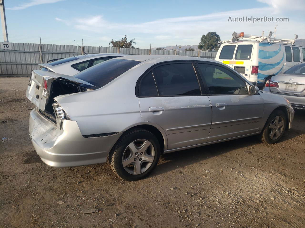 2004 Honda Civic Ex Silver vin: 2HGES25744H535501