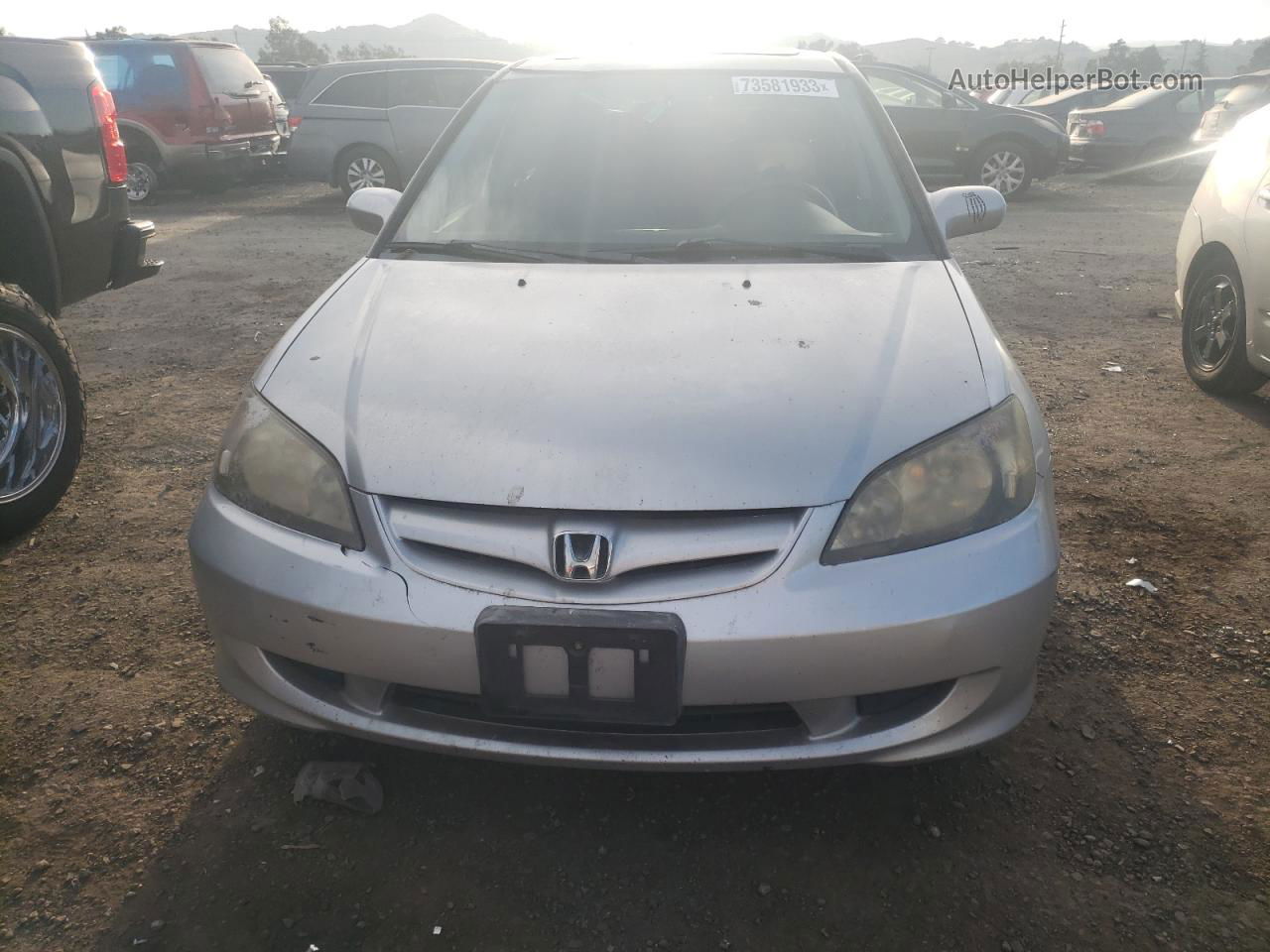 2004 Honda Civic Ex Silver vin: 2HGES25744H535501