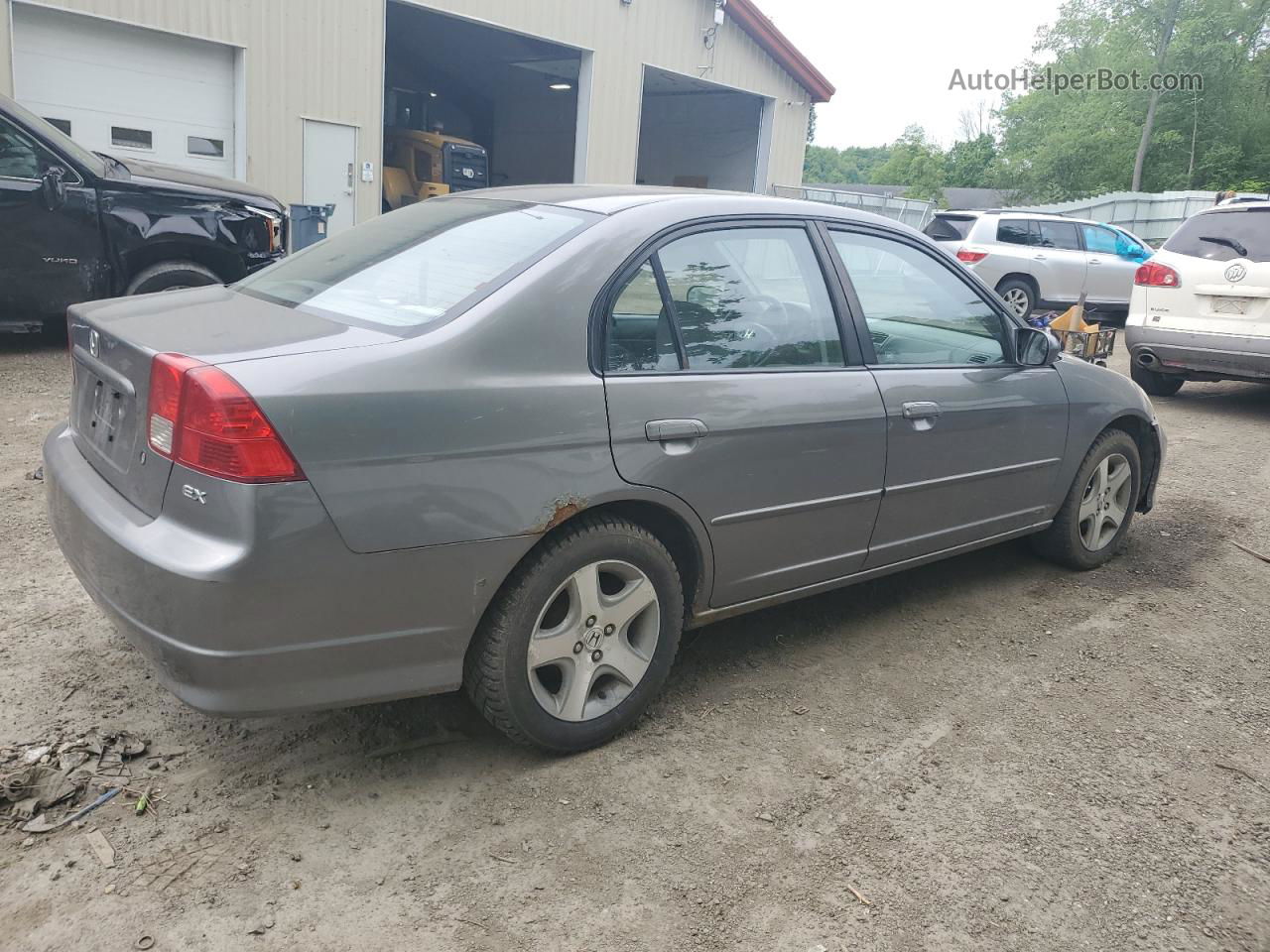 2005 Honda Civic Ex Gray vin: 2HGES25785H507699