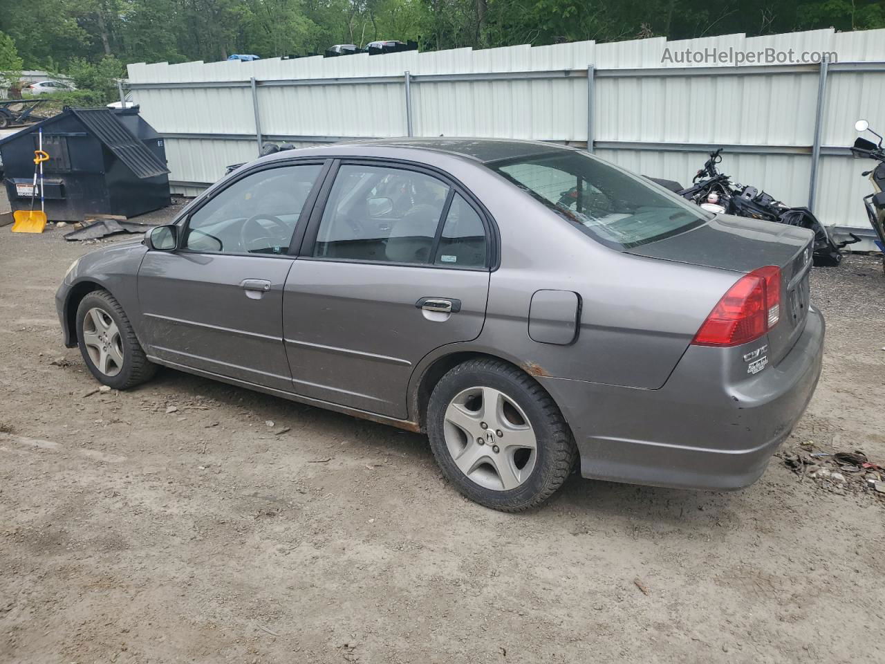 2005 Honda Civic Ex Gray vin: 2HGES25785H507699