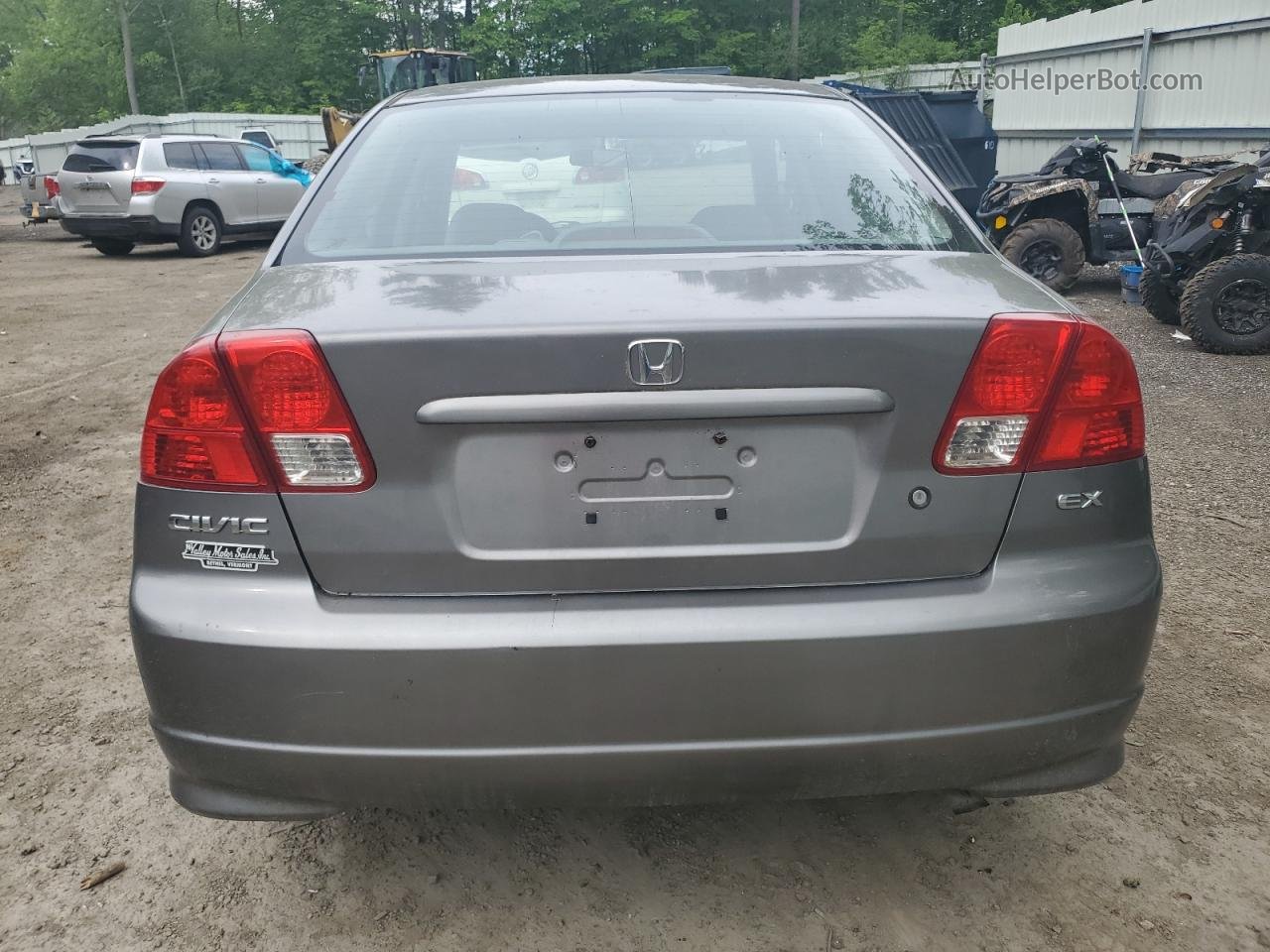 2005 Honda Civic Ex Gray vin: 2HGES25785H507699