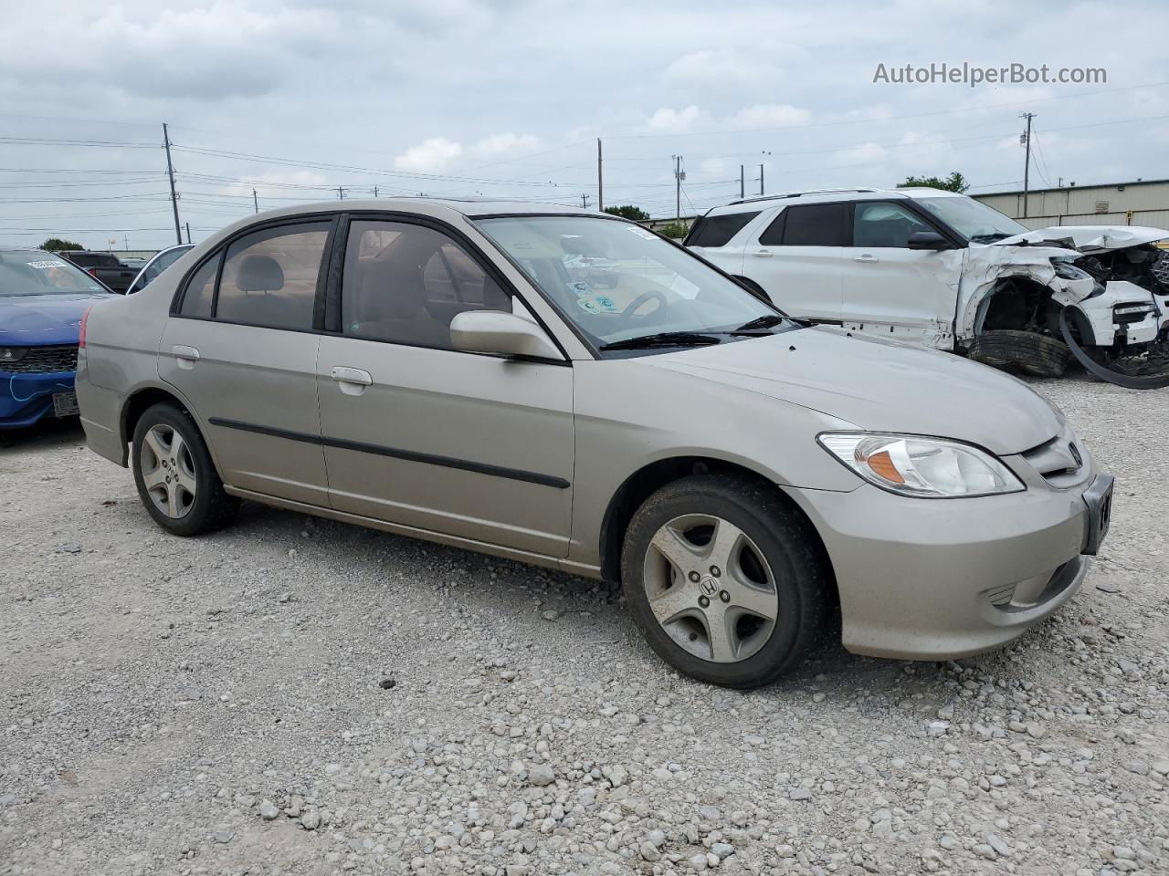 2004 Honda Civic Ex Silver vin: 2HGES26704H572754