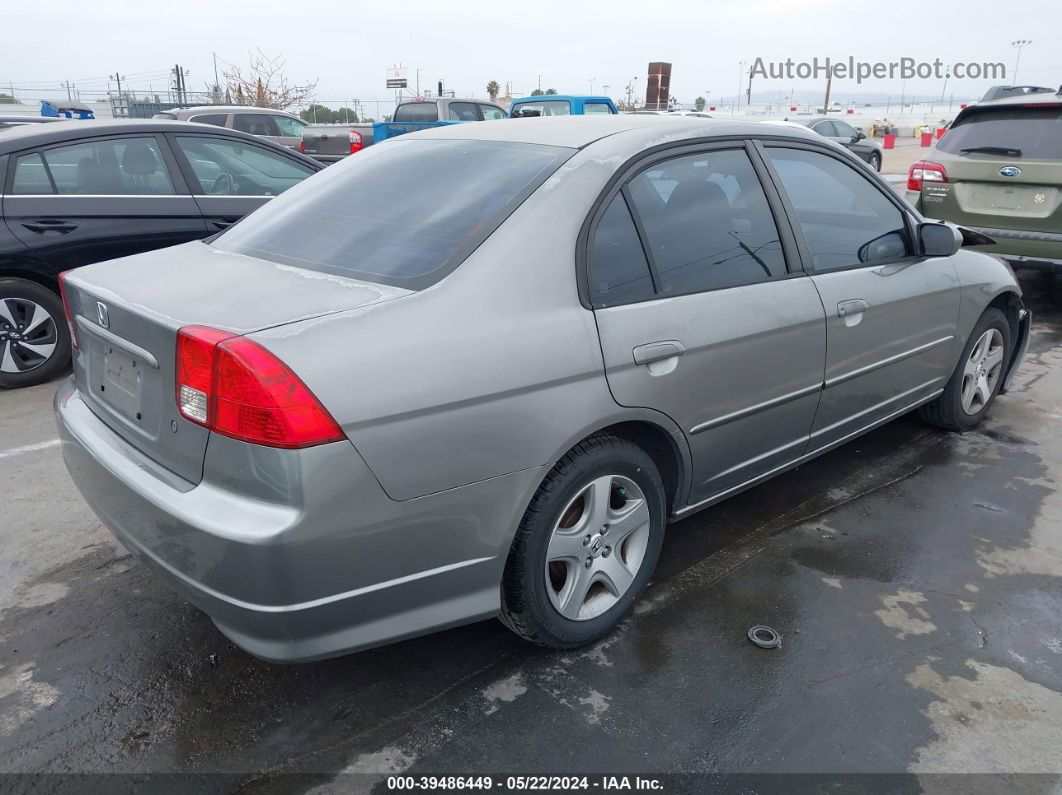 2005 Honda Civic Ex Серый vin: 2HGES26705H523894