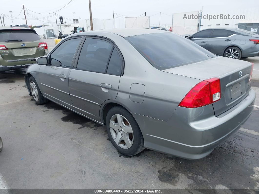 2005 Honda Civic Ex Серый vin: 2HGES26705H523894