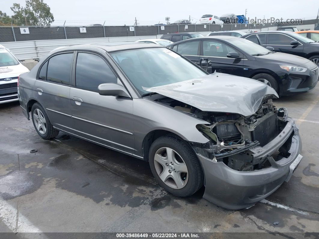 2005 Honda Civic Ex Gray vin: 2HGES26705H523894