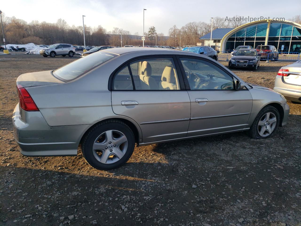 2005 Honda Civic Ex Бежевый vin: 2HGES26715H565376