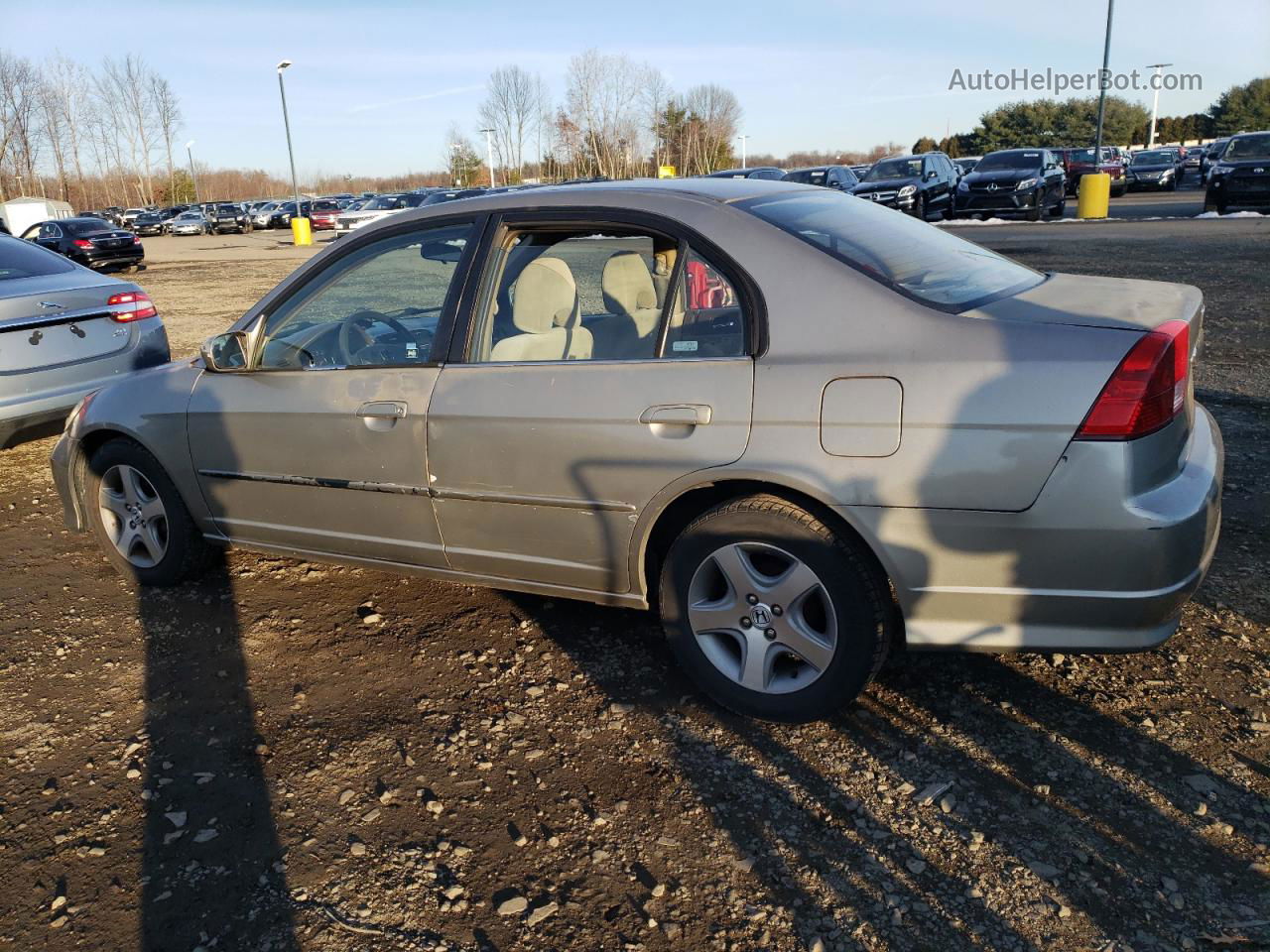 2005 Honda Civic Ex Бежевый vin: 2HGES26715H565376