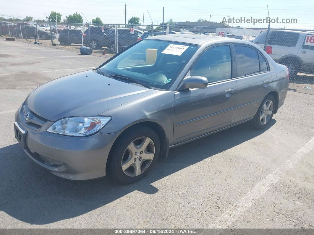 2004 Honda Civic Ex Серый vin: 2HGES26724H531462