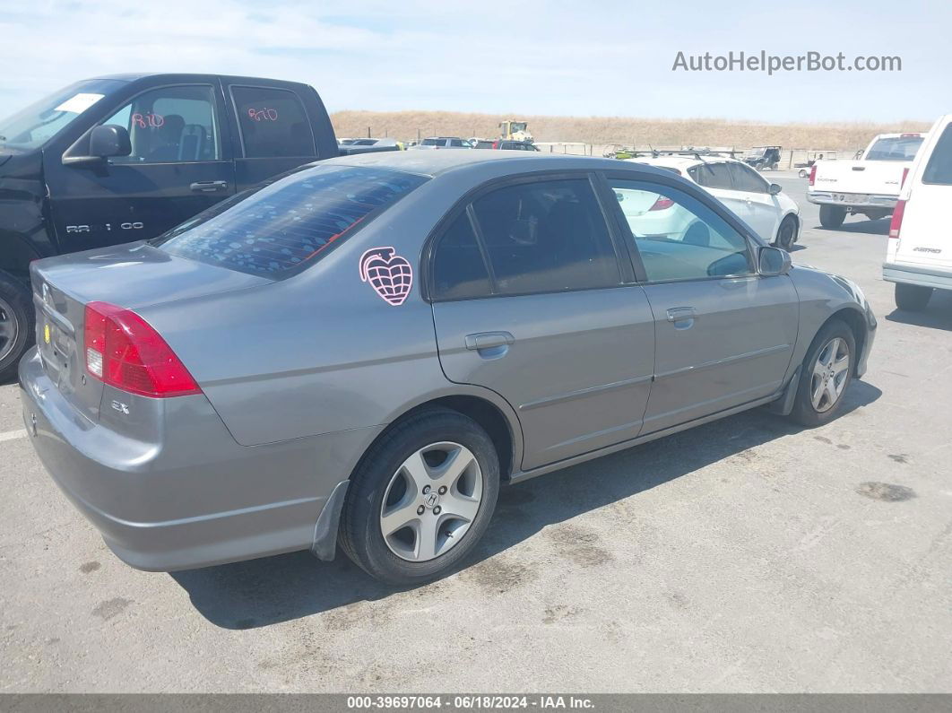 2004 Honda Civic Ex Серый vin: 2HGES26724H531462