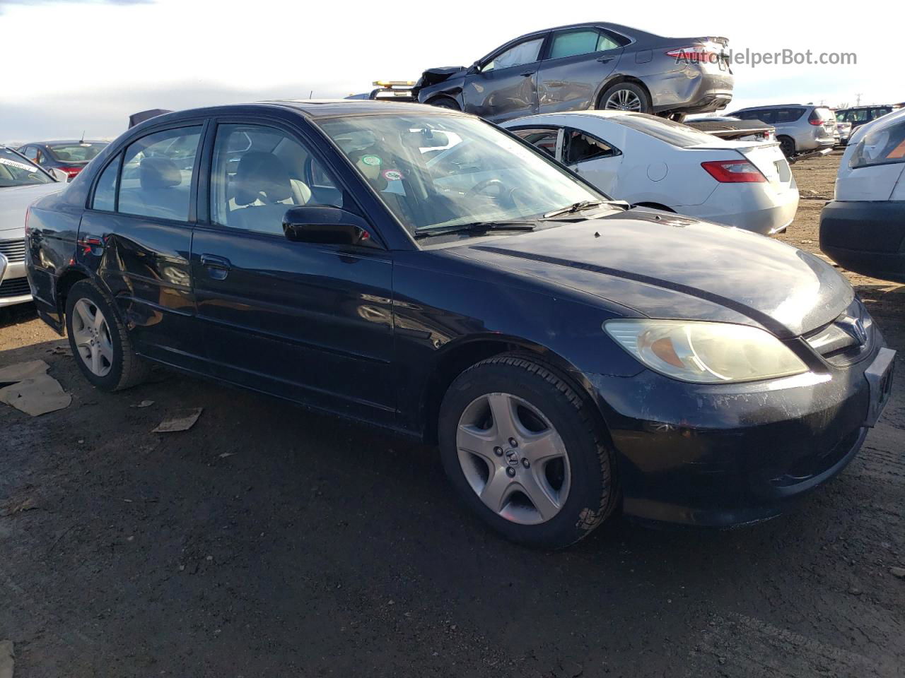 2004 Honda Civic Ex Black vin: 2HGES26734H508773