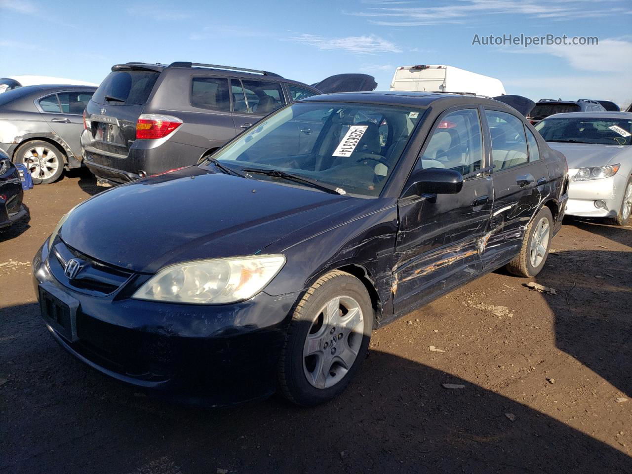 2004 Honda Civic Ex Black vin: 2HGES26734H508773