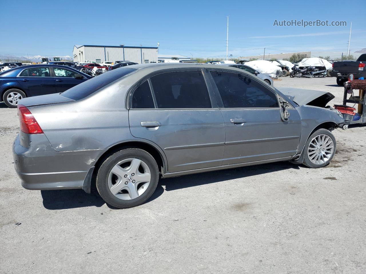 2004 Honda Civic Ex Gray vin: 2HGES26734H618657