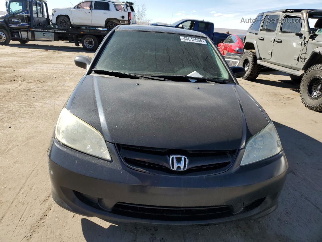 2005 Honda Civic Ex Black vin: 2HGES26735H605151