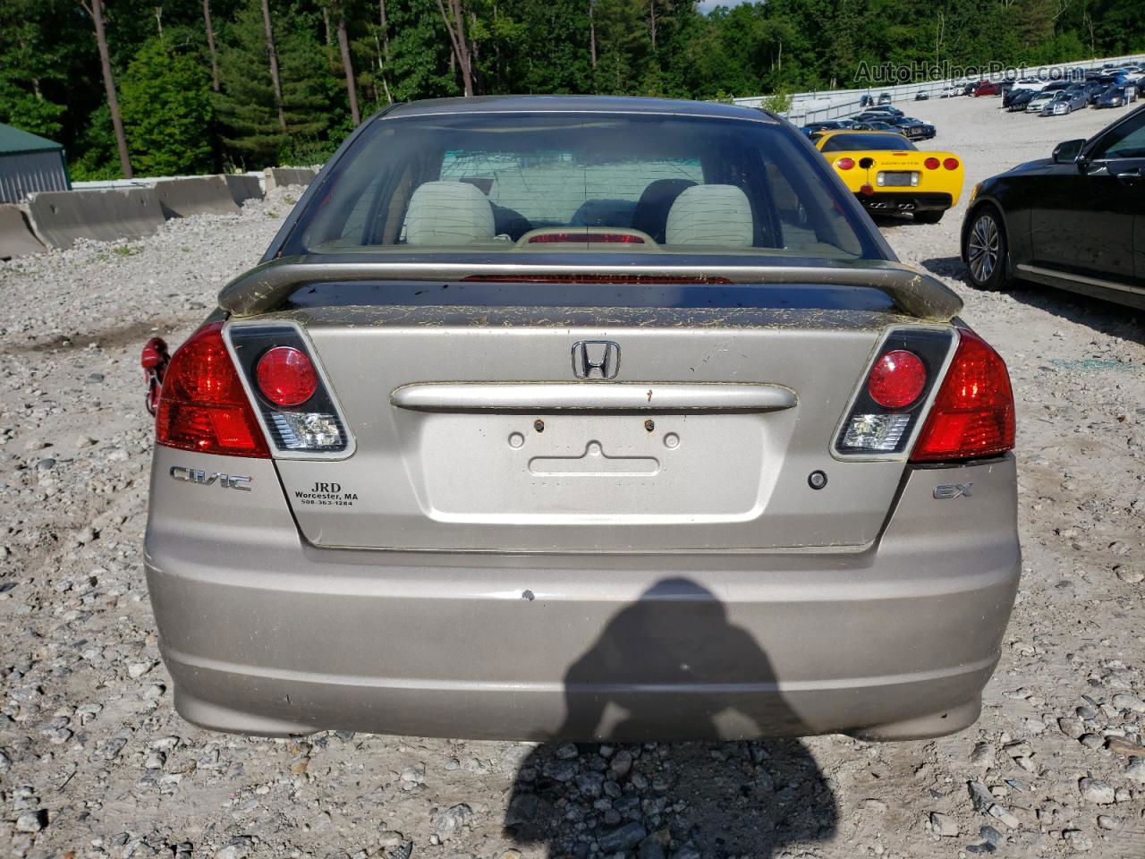 2004 Honda Civic Ex Желто-коричневый vin: 2HGES26744H567072