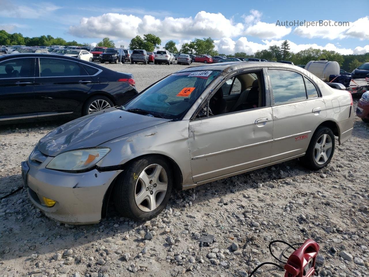 2004 Honda Civic Ex Желто-коричневый vin: 2HGES26744H567072