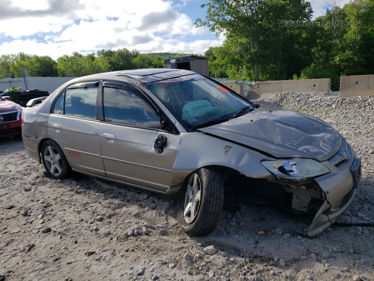 2004 Honda Civic Ex Желто-коричневый vin: 2HGES26744H567072